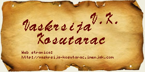 Vaskrsija Košutarac vizit kartica